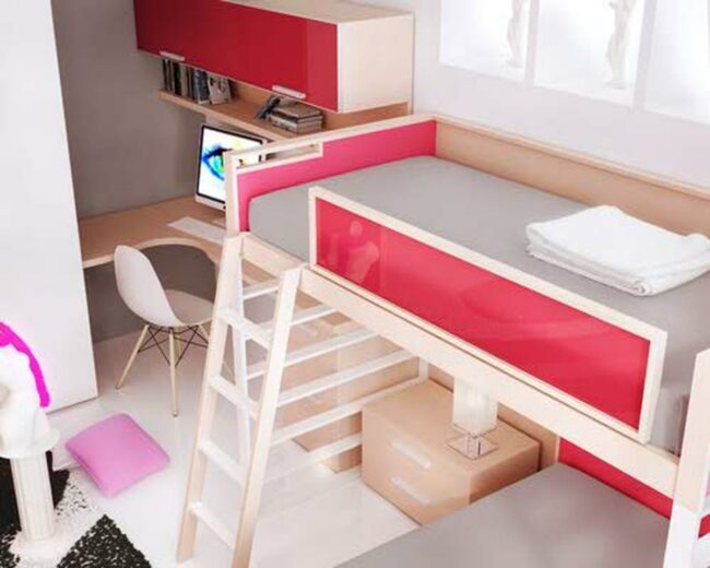 Red Bunk Bed Hideaway