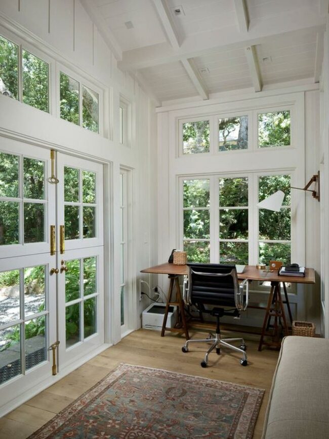 Luminous Wood + Window Workspace