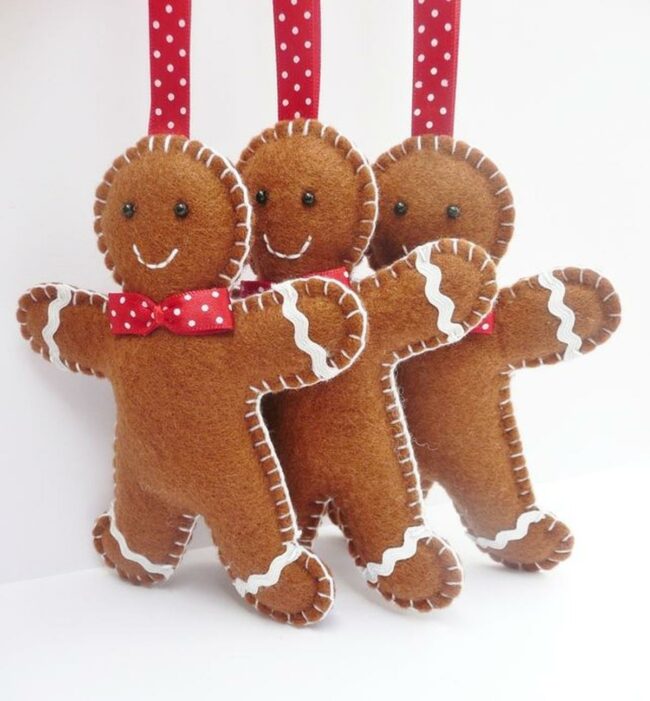 Brown Felt Gingerbread