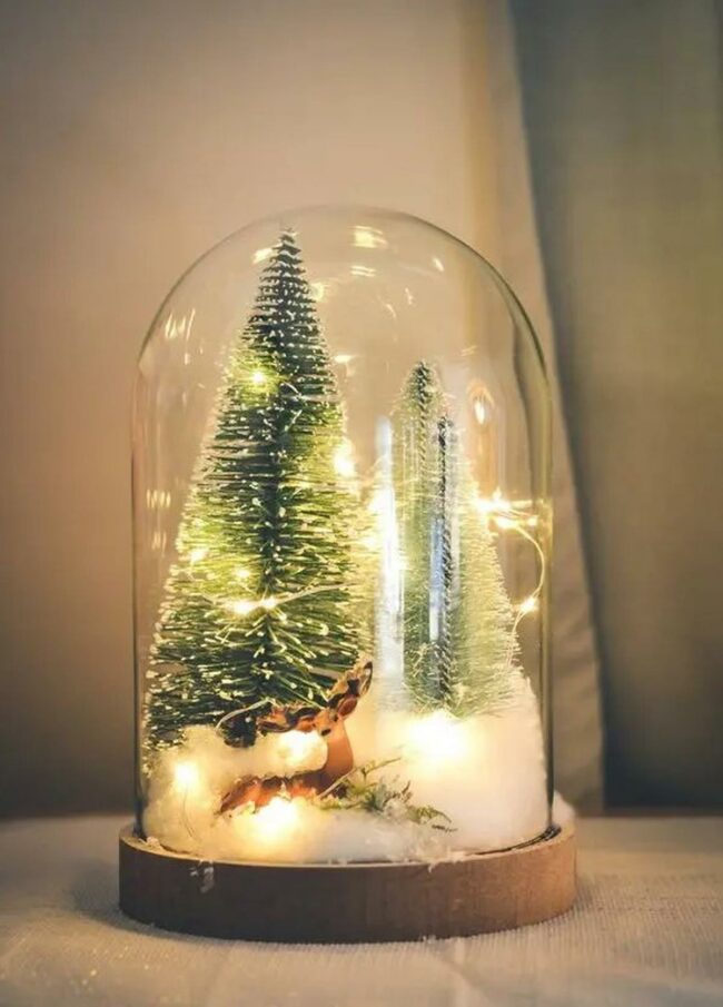 Luminous Pine Snow Globe