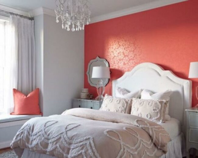 Coral Accent Bedroom