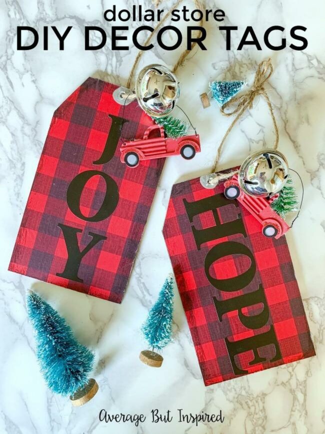 Red Checkered Holiday Tags