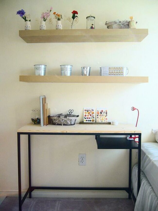 Minimalist Wood Desk Sanctuary