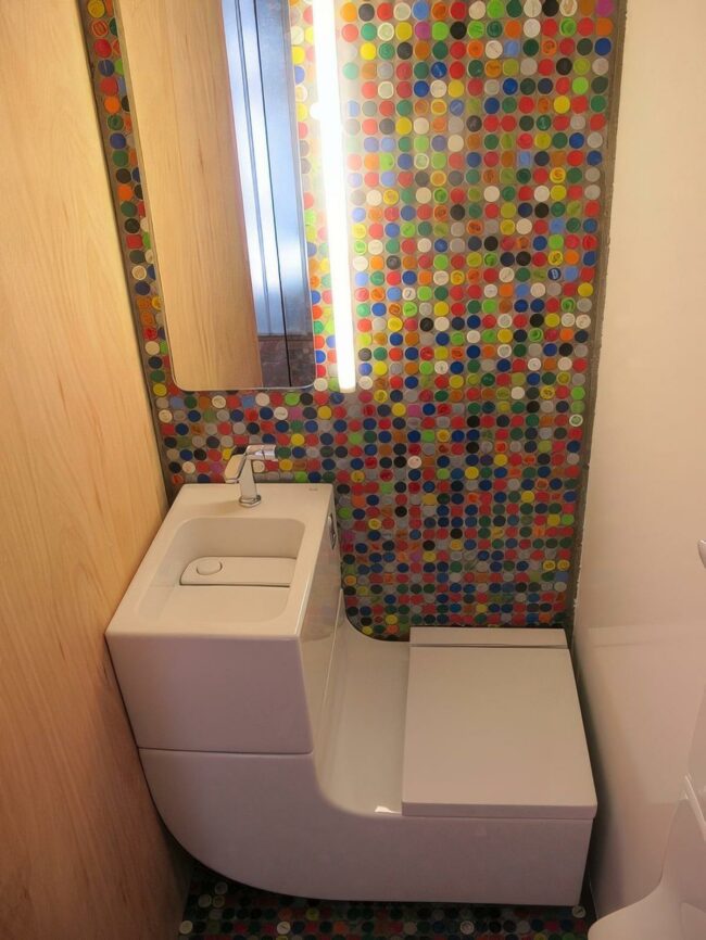 Chromatic Circular Bathroom Tiles