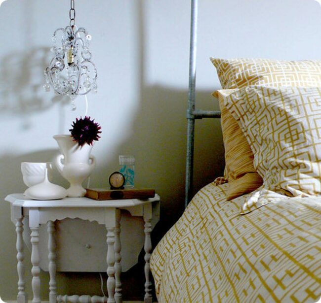 Yellow Industrial Pipe Bedroom