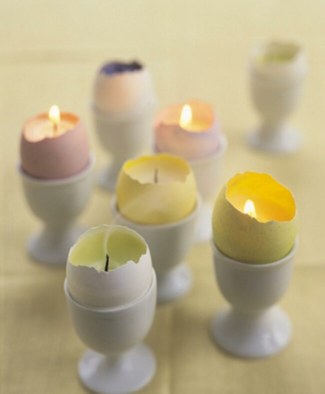 Candlelit Pastel Eggshell Glow