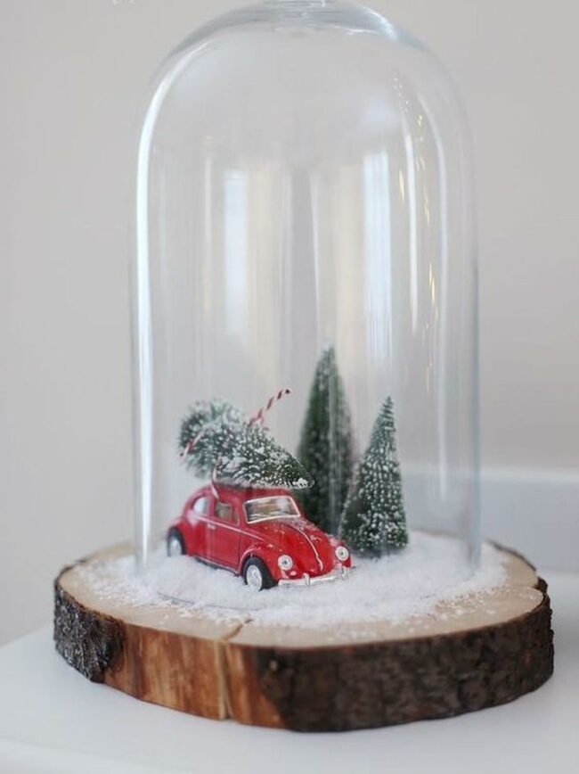 Miniature Winter Car Scene