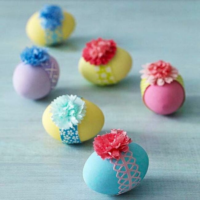 Whimsical Paper-Wrapped Easter Eggs