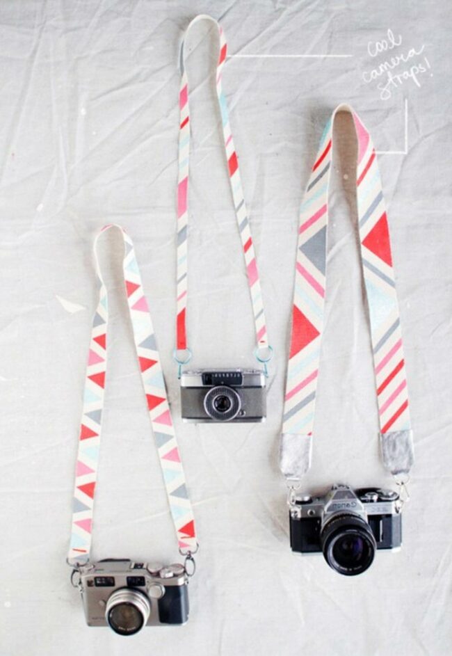 Colorful Straps Vintage Cameras