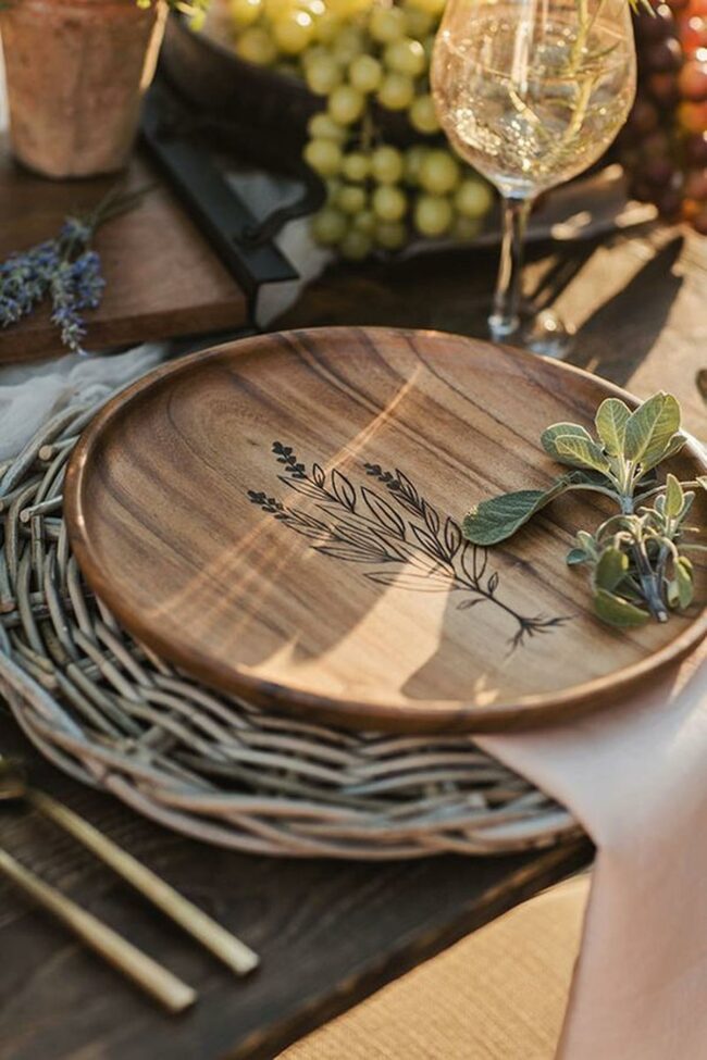 Green Grape Wooden Tablescape