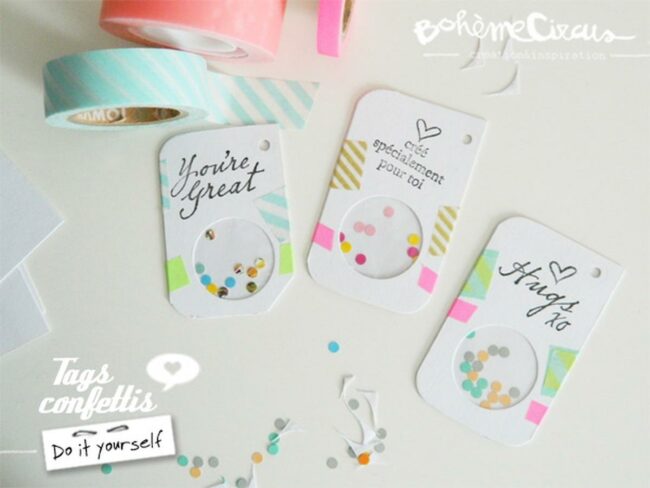Confetti Tags Joyful Celebration