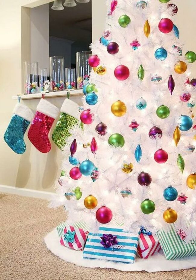 Colorful White Christmas Corner