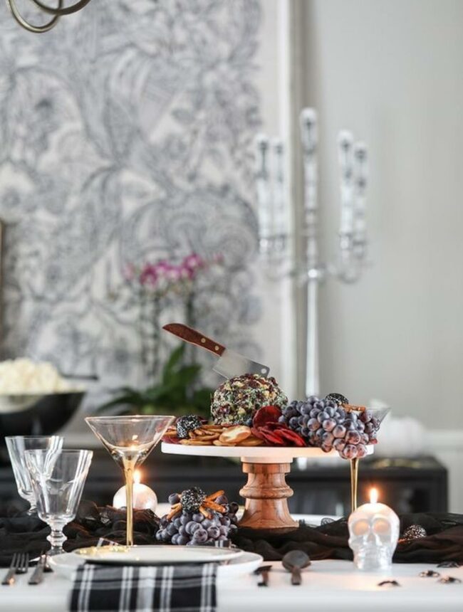 Black Skull Tablescape