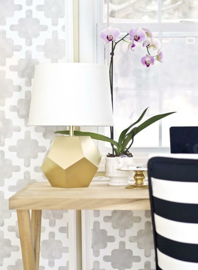 Golden Geometric Lamp Spotlight