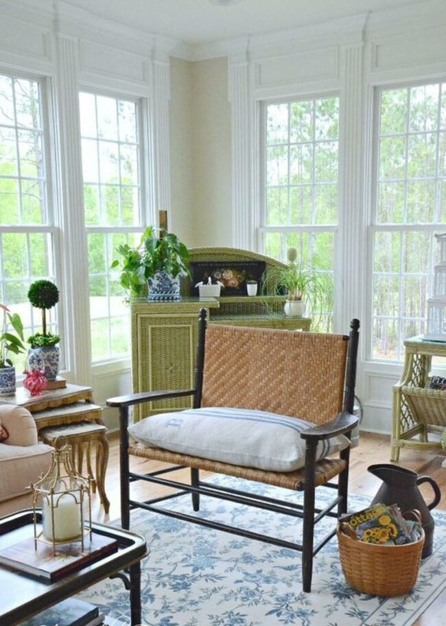 Luminous Green Wicker Sanctuary