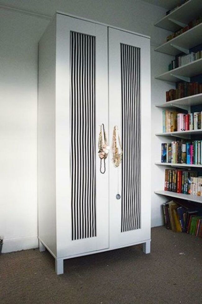 Striped White Wardrobe Display