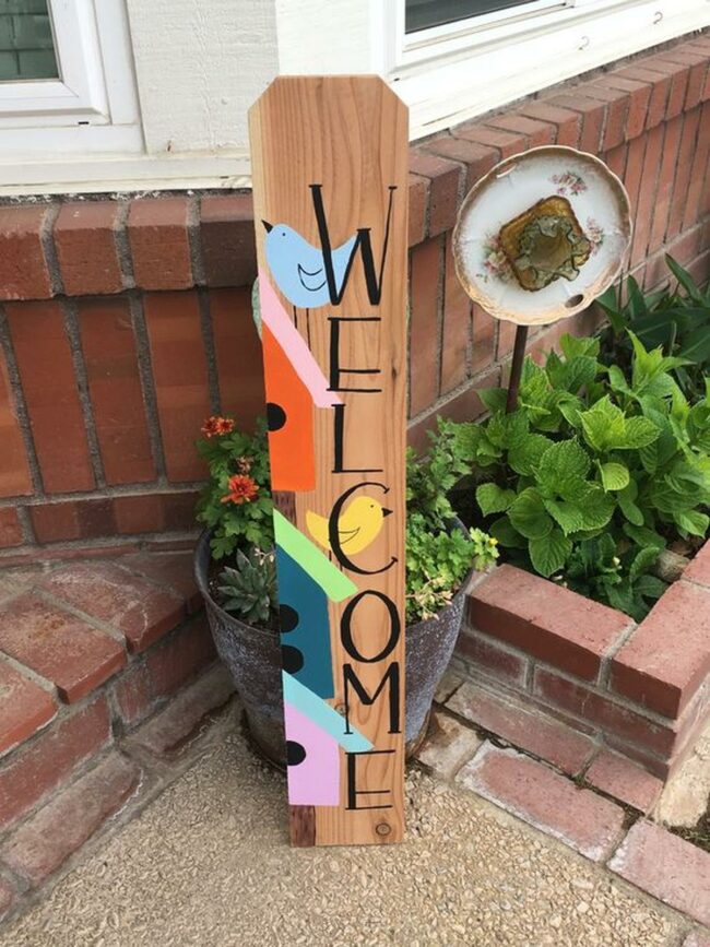 Colorful Wood Welcome Corner
