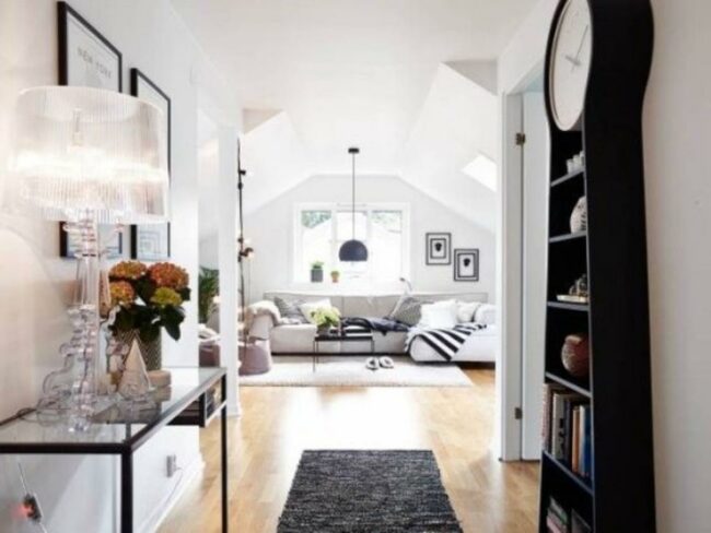 White Floors Gray Sofa Sanctuary