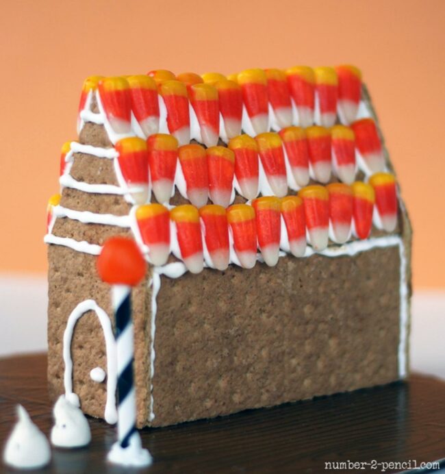 Candy Corn Gingerbread Cottage