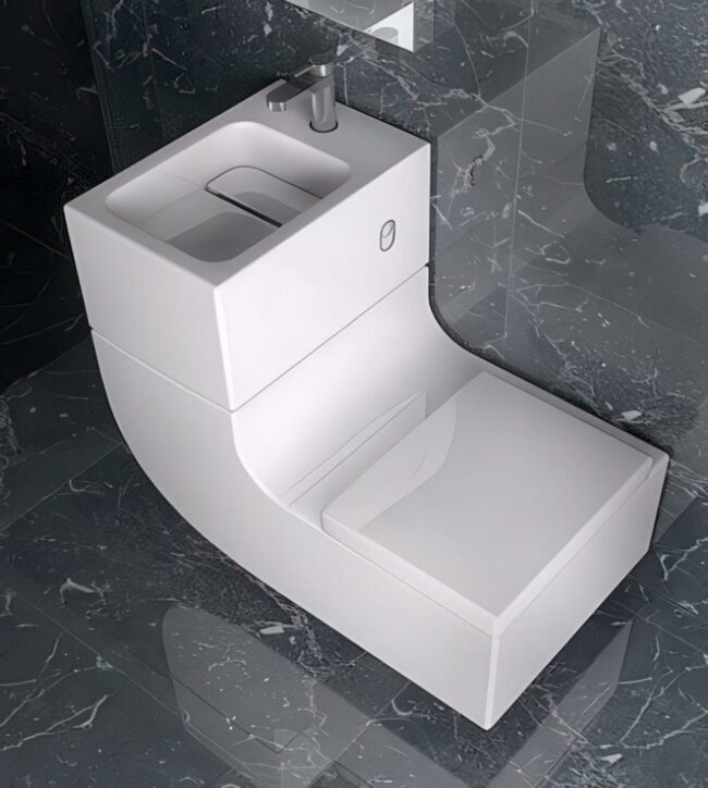 Dark Marble Modern Toilet