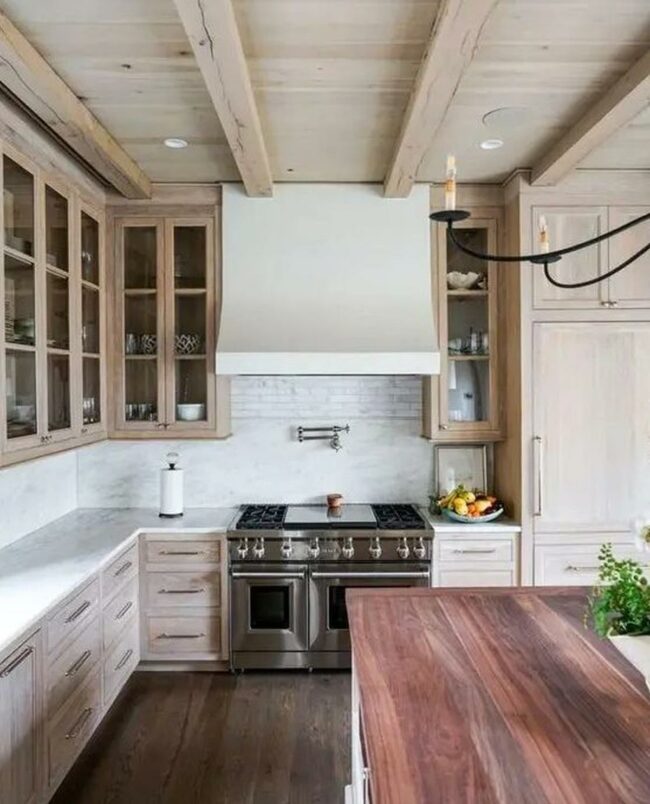 Wooden Beams Rustic Kitchen