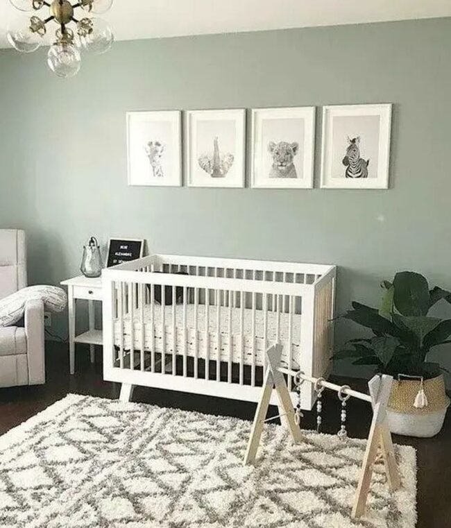 Green Geometric Nursery Whispers
