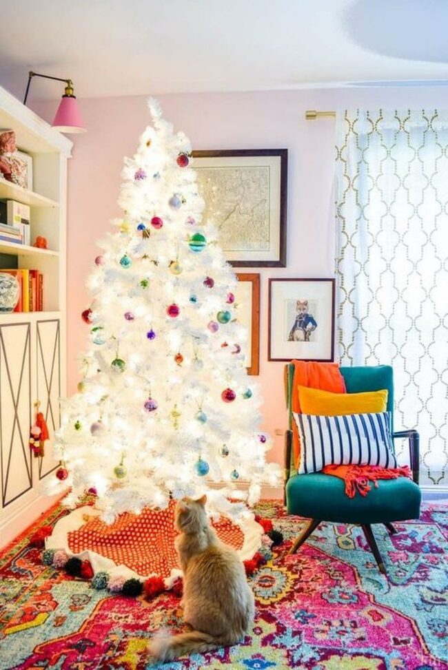 Colorful Christmas Cat Corner