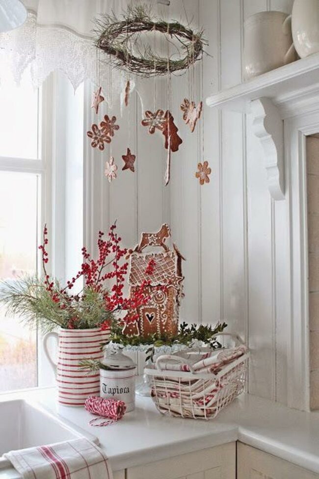 Christmas Kitchen Botanical Display