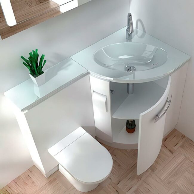 White Curves Refresh Bathroom