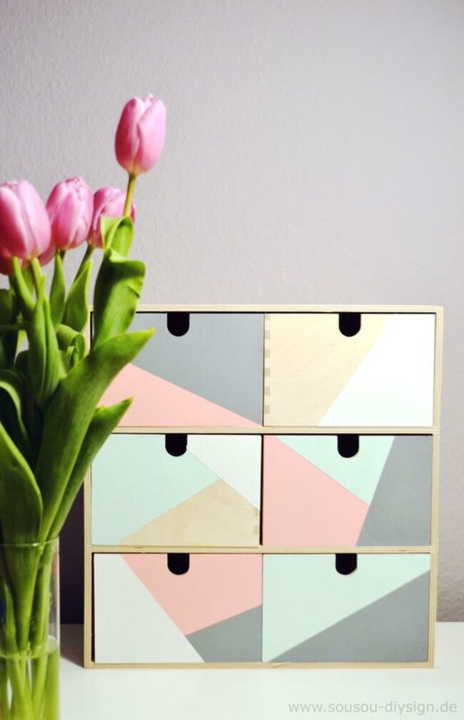 Pastel Geometric Drawer Charm