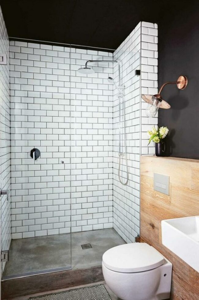 White Subway Shower Sanctuary