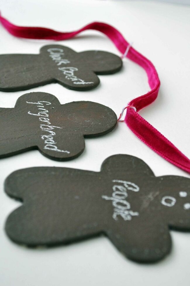 Gingerbread Chalkboard Name Tags