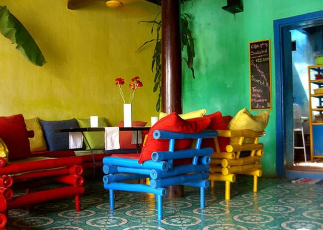 Colorful Mexican Café Corner