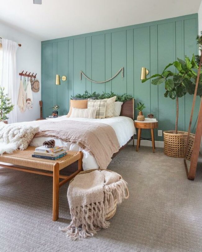 Emerald Panels Bedroom Sanctuary