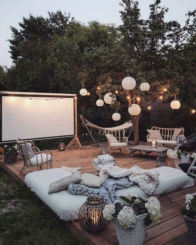 Moonlit Cinema Deck Retreat
