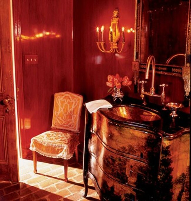 Golden Wood Bathroom