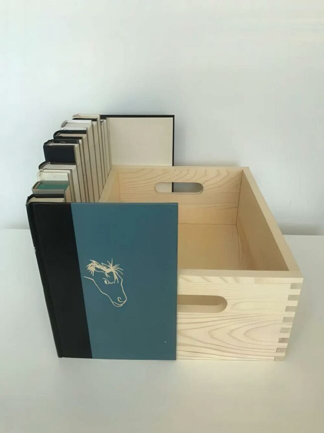 Teal Horse Book Crate