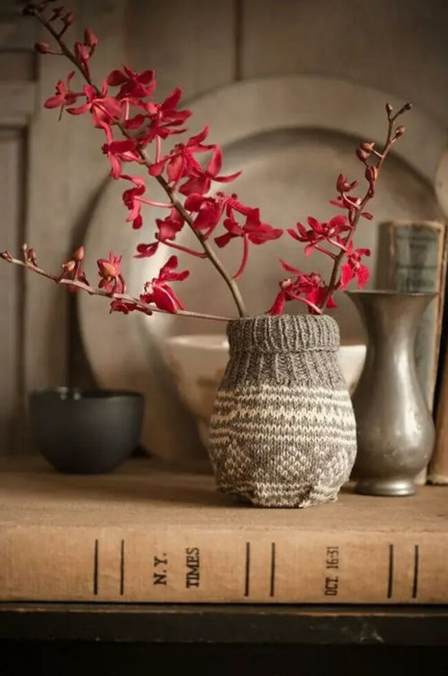 Crimson Blooms Vintage Corner