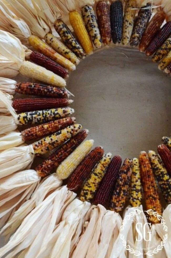 Colorful Corn Wreath
