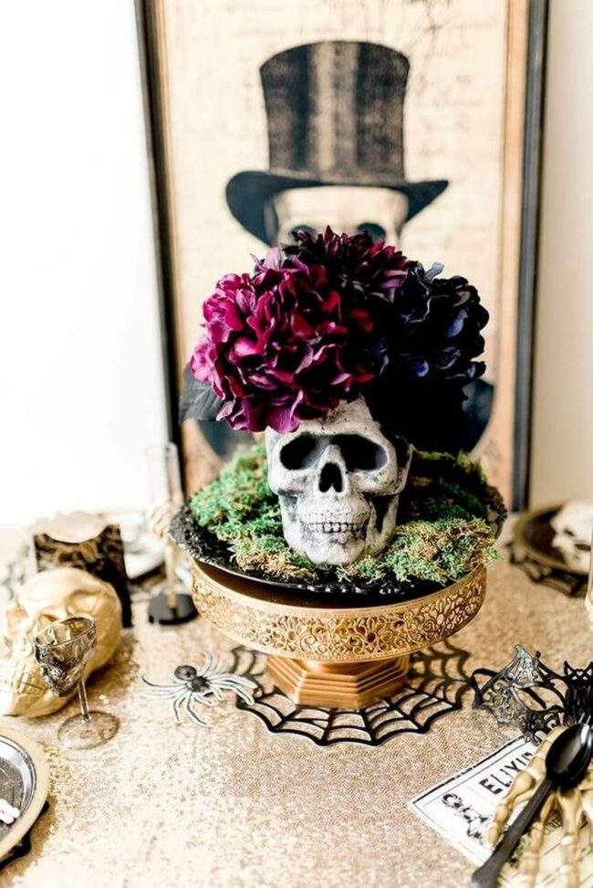 Purple Skull Centerpiece