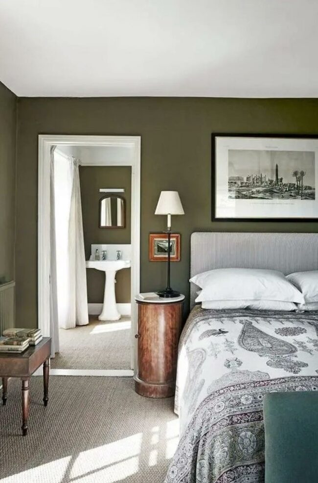 Olive Green Sanctuary with Paisley Dreams