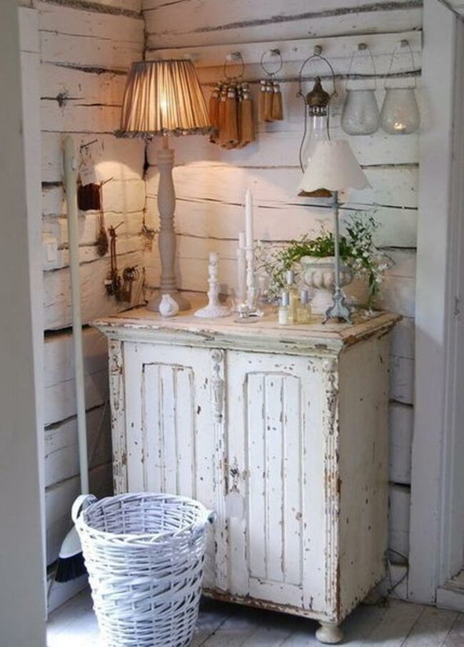 Weathered White Vintage Corner