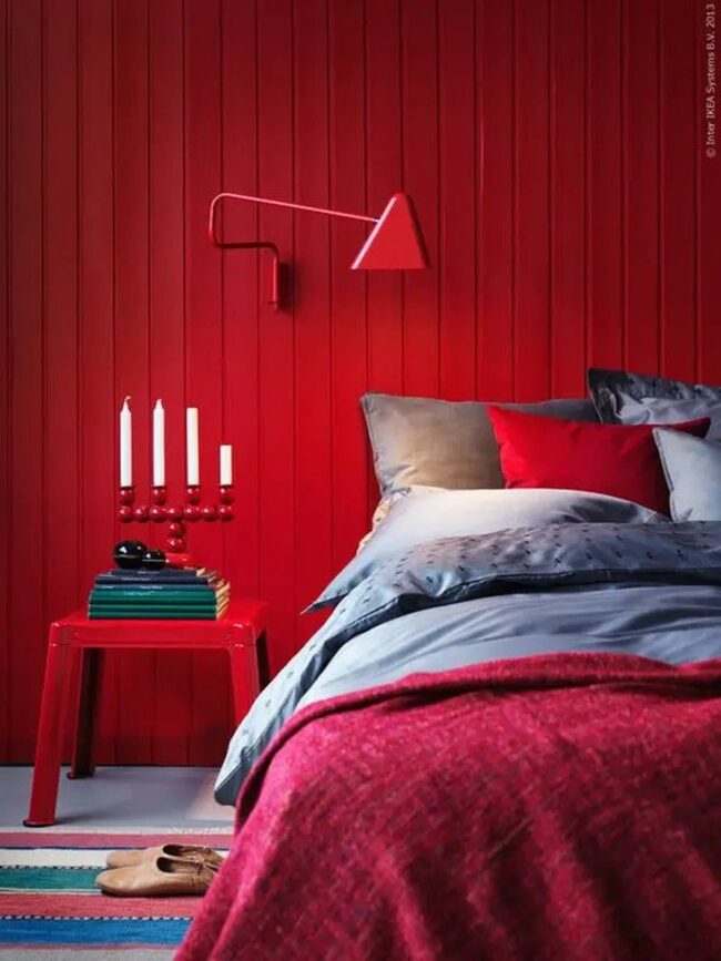 Dramatic Red Bedroom Sanctuary