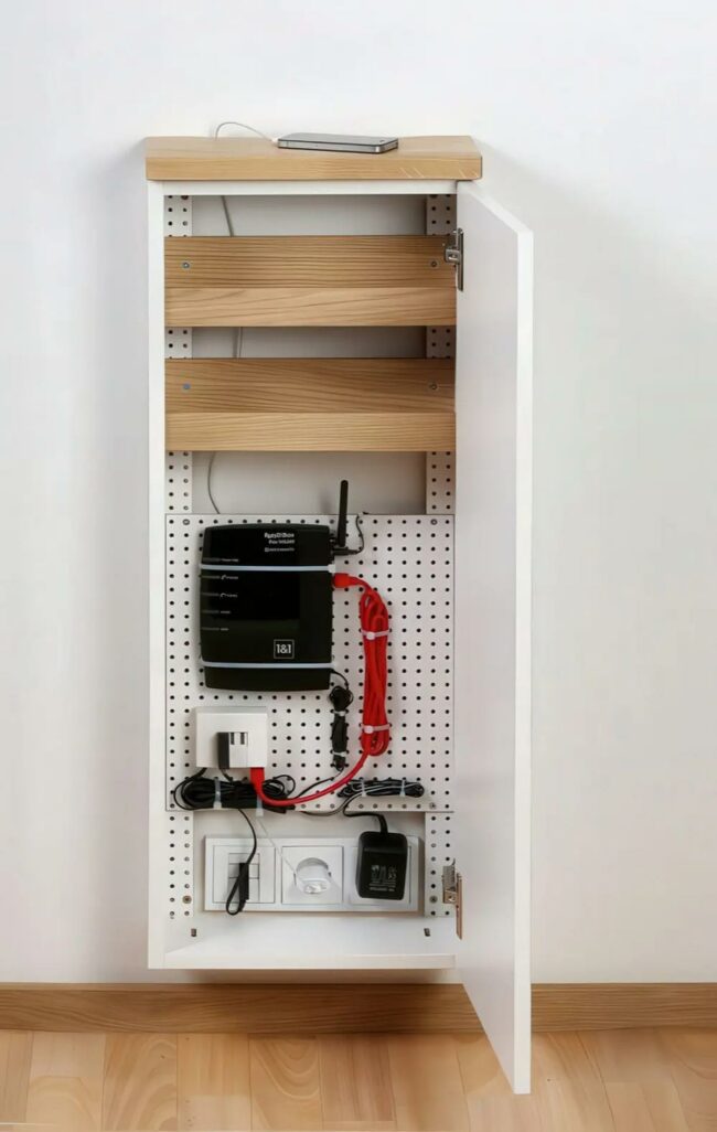 White Tech Hideaway Cabinet