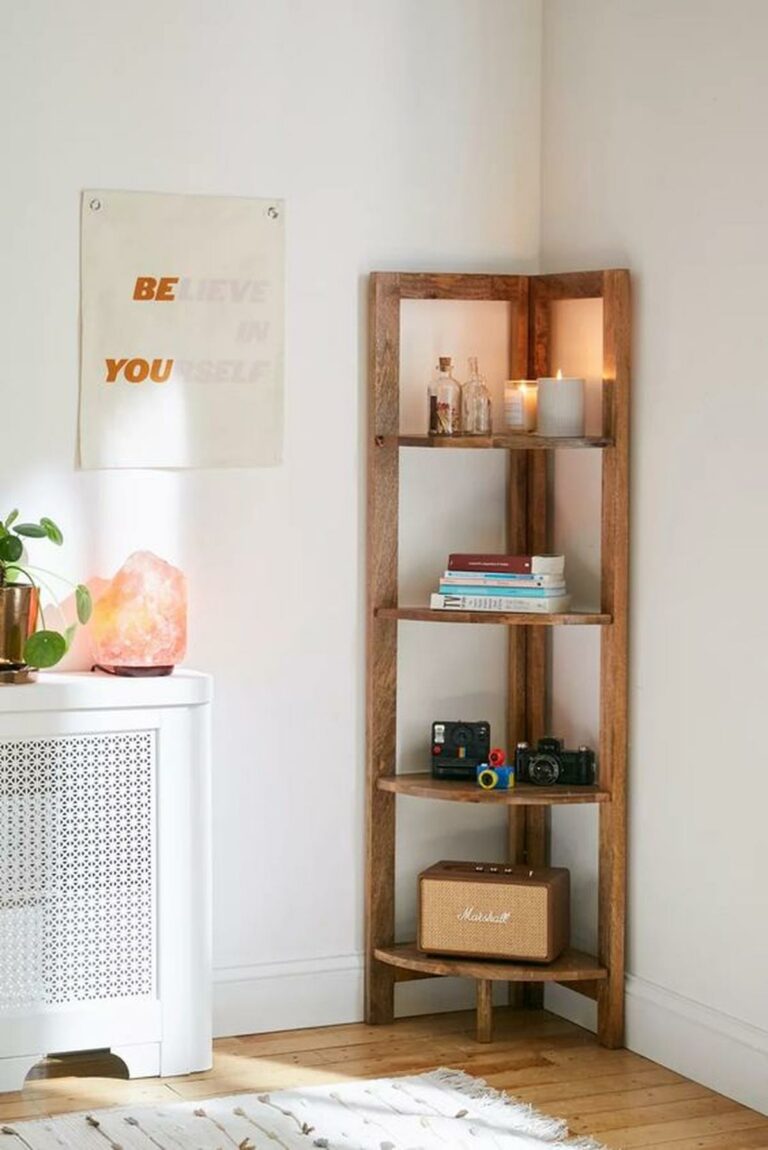 64 Ingenious Space-Saving Corner Shelves Ideas - Space Saving Corner Shelves For Living Room