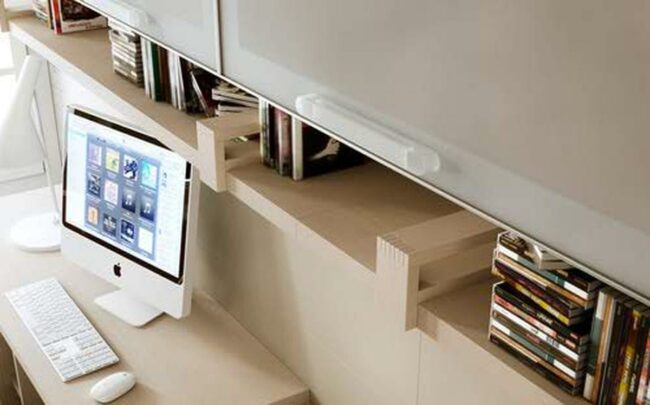 Beige Built-in Workspace