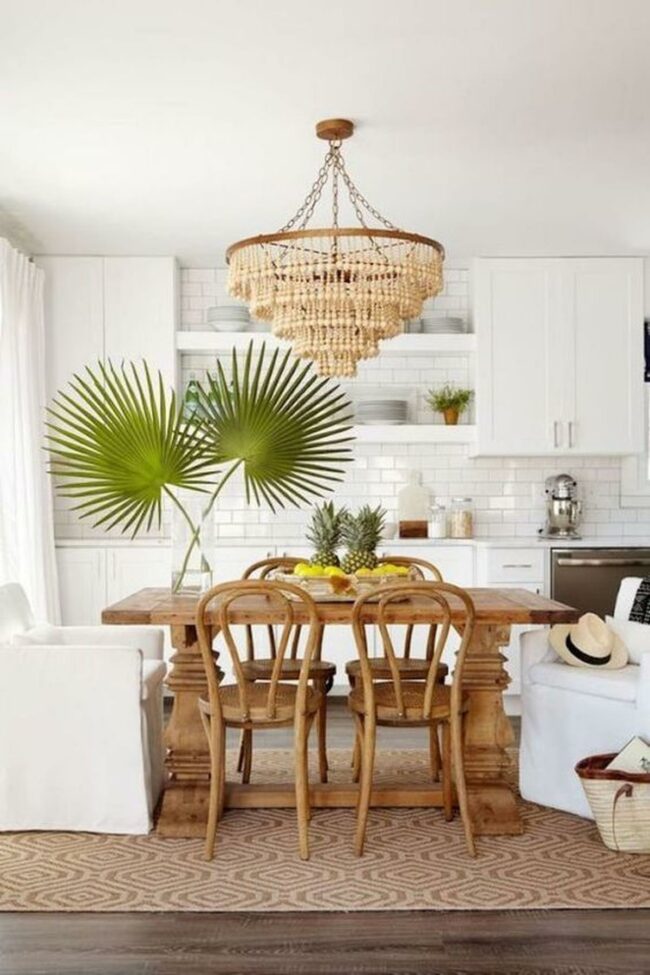 Sunlit Wood Coastal Kitchen