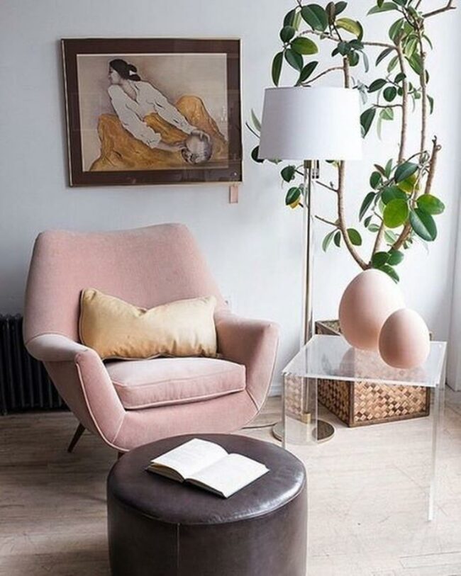 Pink Armchair Artistic Retreat