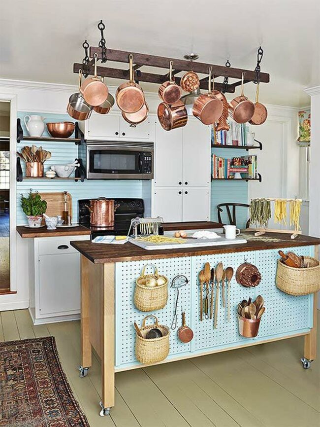 Light Blue Farmhouse Kitchen