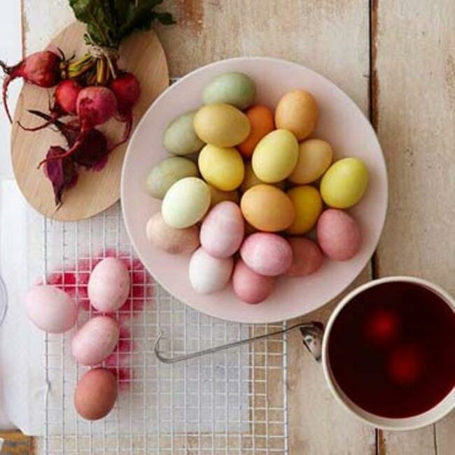 Beet-Dyed Eggs Pastel Symphony